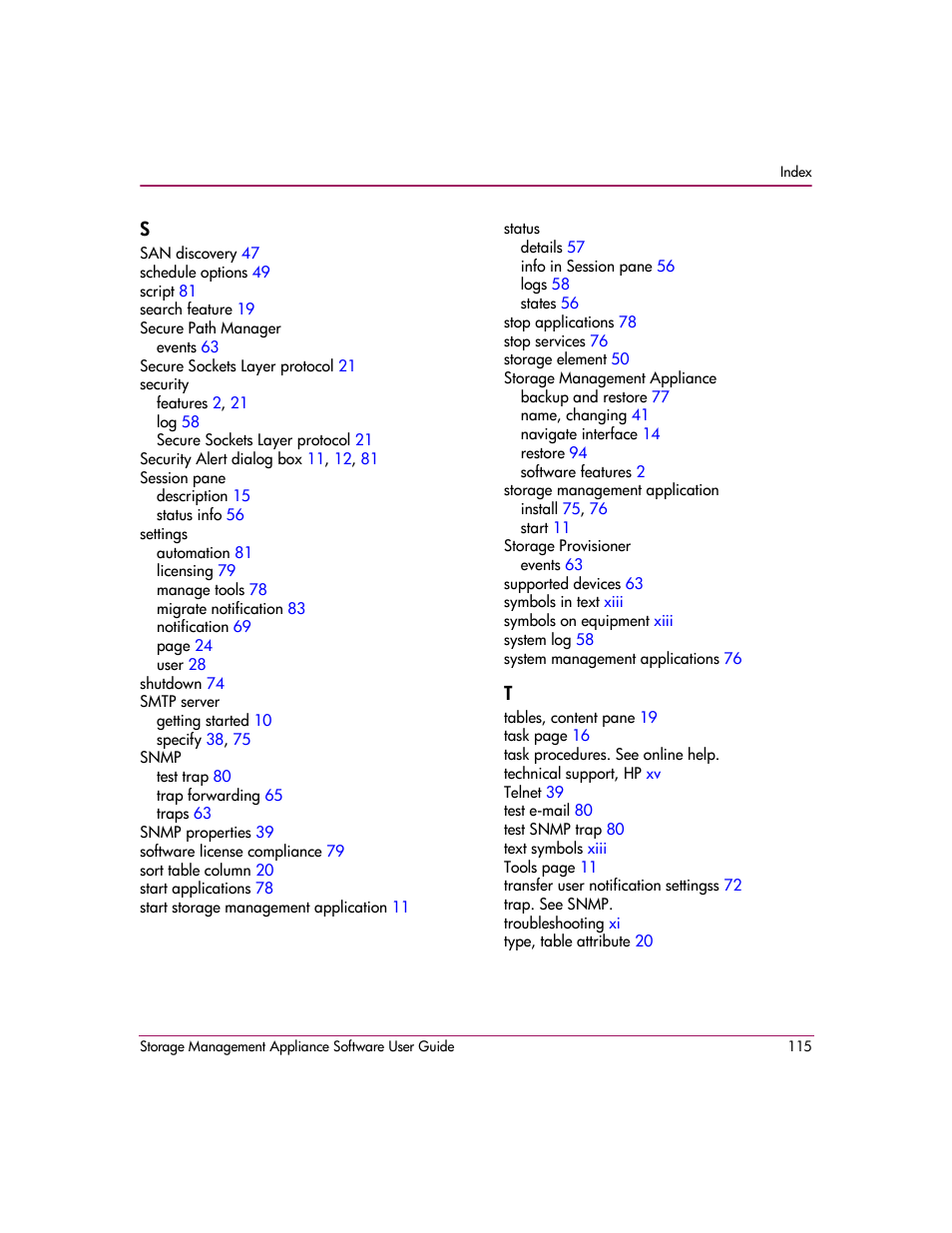 HP OpenView Storage Management Appliance and Software User Manual | Page 131 / 132