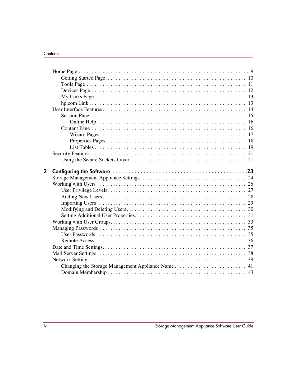 HP OpenView Storage Management Appliance and Software User Manual | Page 4 / 132