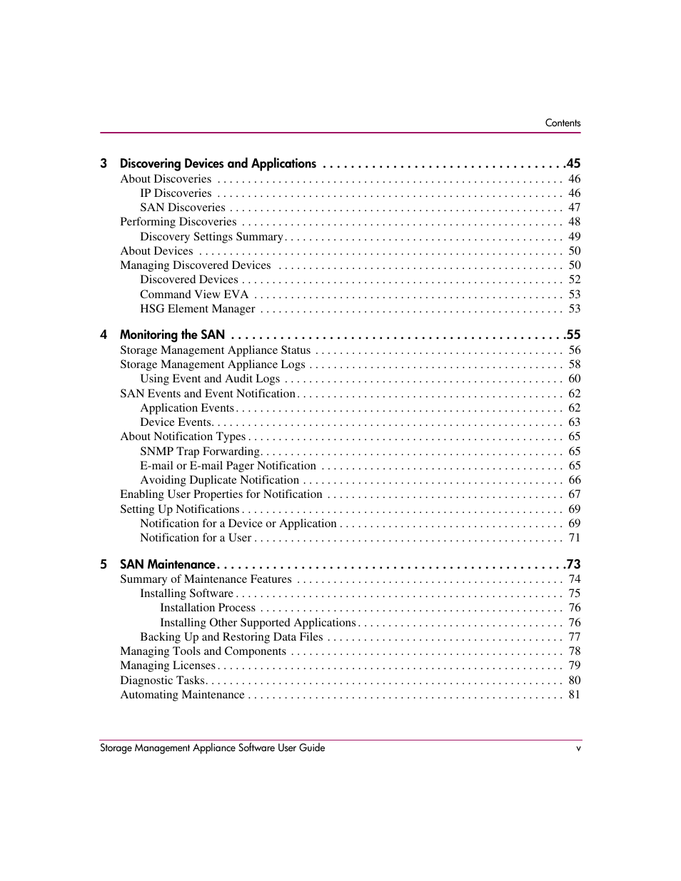 HP OpenView Storage Management Appliance and Software User Manual | Page 5 / 132