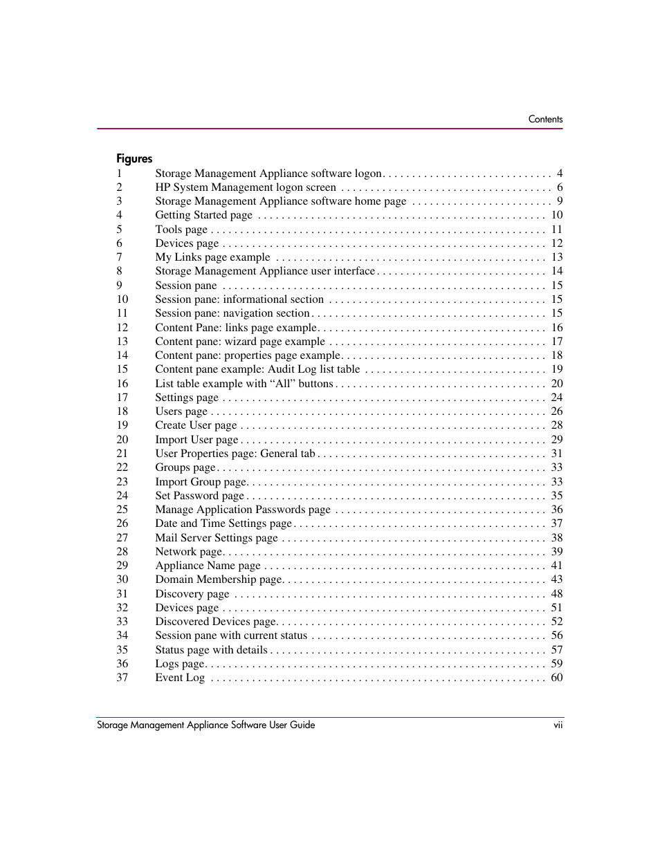 HP OpenView Storage Management Appliance and Software User Manual | Page 7 / 132