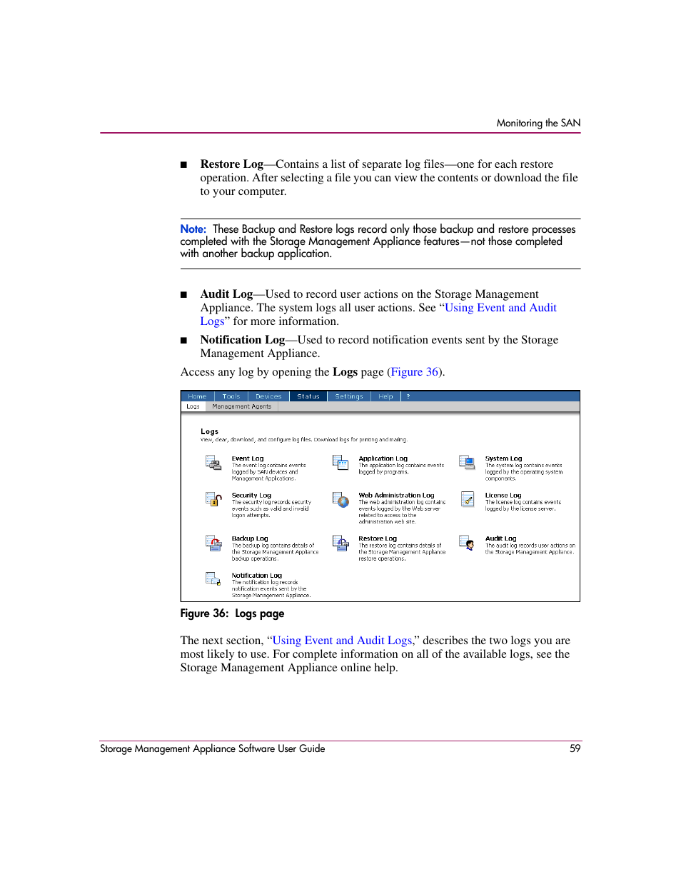 HP OpenView Storage Management Appliance and Software User Manual | Page 75 / 132