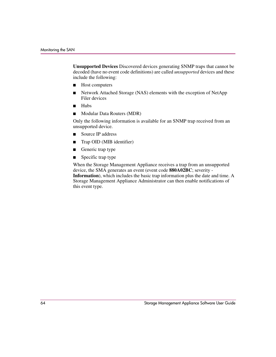 HP OpenView Storage Management Appliance and Software User Manual | Page 80 / 132