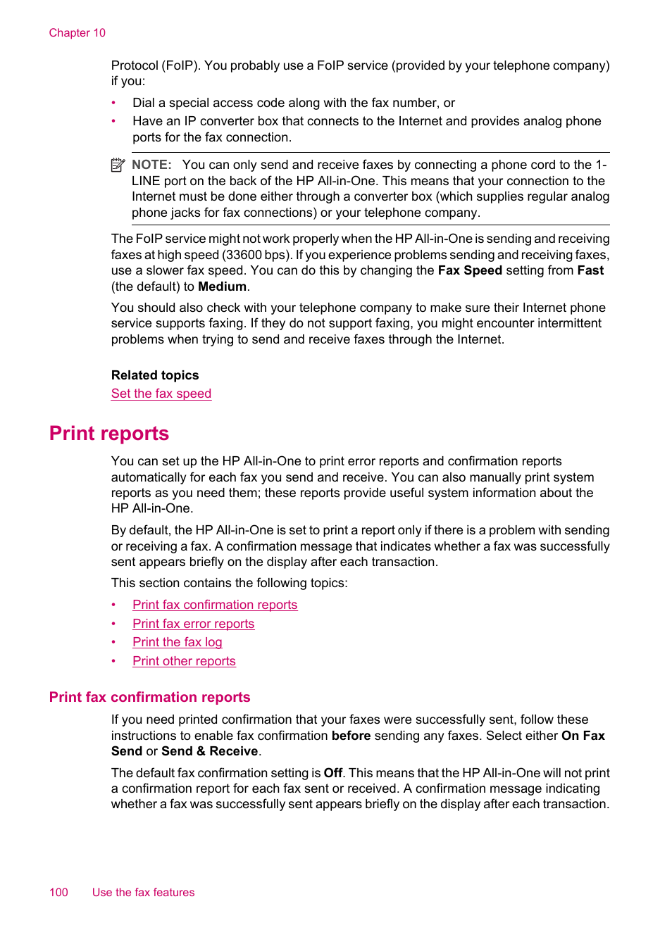 Print reports, Print fax confirmation reports, How do i print a fax confirmation report | HP Officejet J5740 All-in-One Printer User Manual | Page 102 / 286