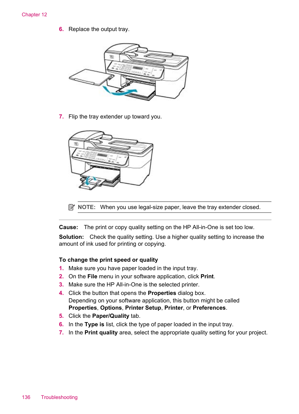 HP Officejet J5740 All-in-One Printer User Manual | Page 138 / 286