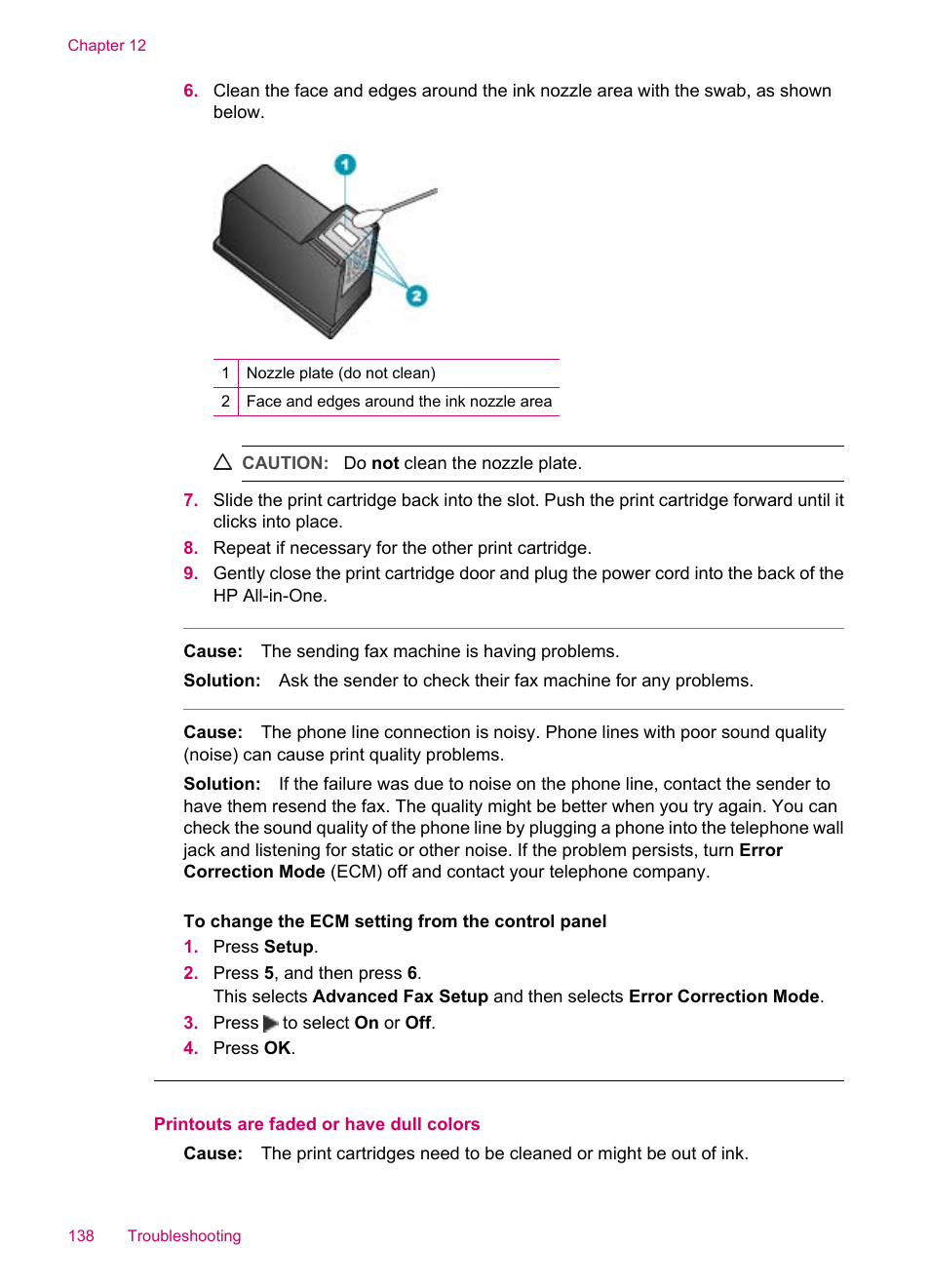 Printouts are faded or have dull colors | HP Officejet J5740 All-in-One Printer User Manual | Page 140 / 286