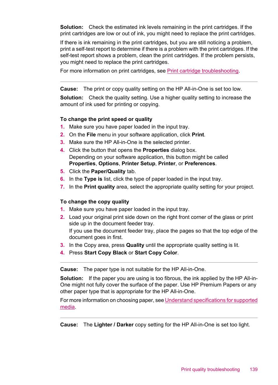 HP Officejet J5740 All-in-One Printer User Manual | Page 141 / 286