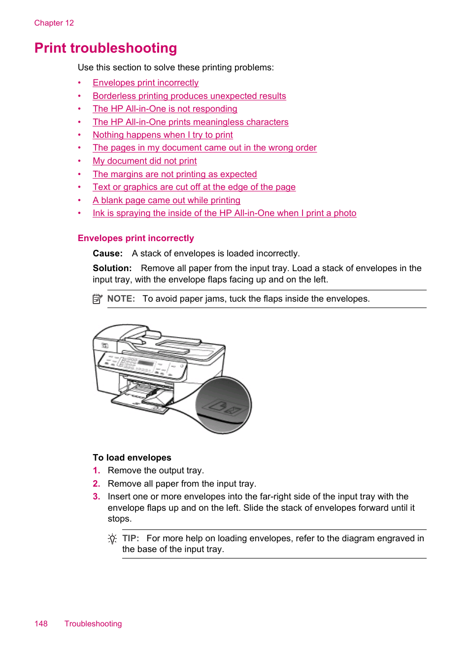 Print troubleshooting | HP Officejet J5740 All-in-One Printer User Manual | Page 150 / 286