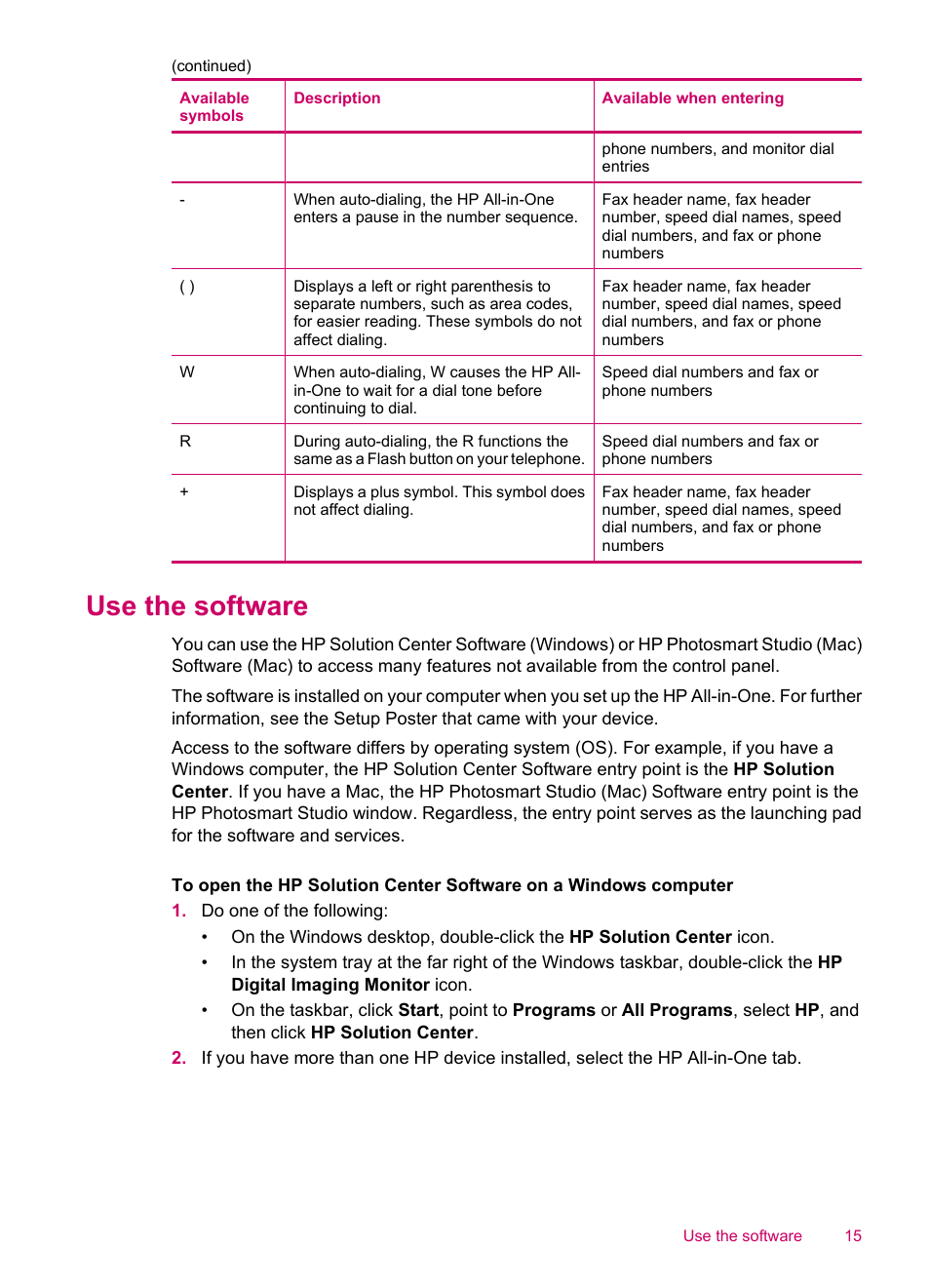 Use the software | HP Officejet J5740 All-in-One Printer User Manual | Page 17 / 286