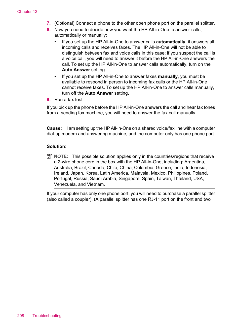 HP Officejet J5740 All-in-One Printer User Manual | Page 210 / 286