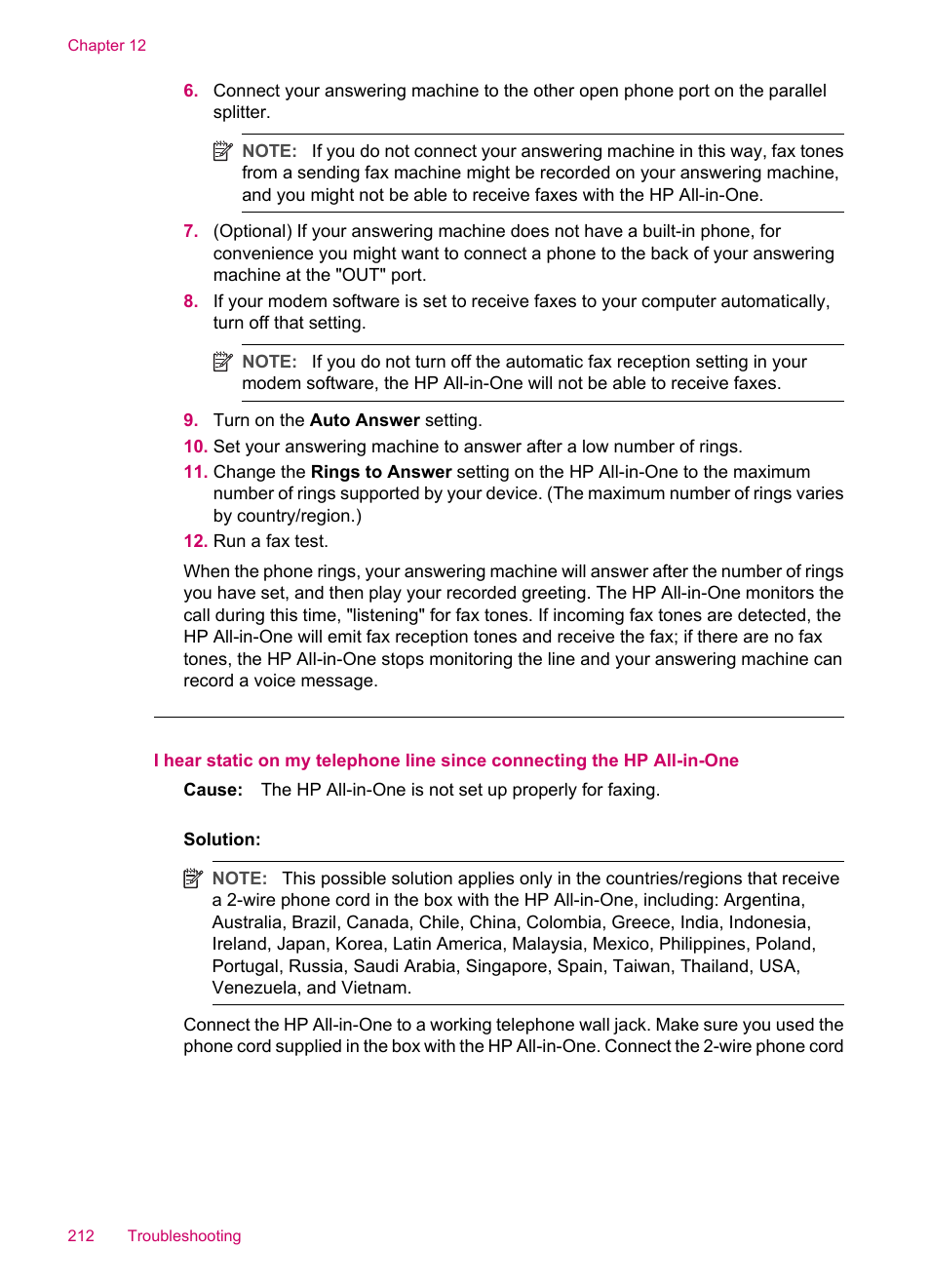 HP Officejet J5740 All-in-One Printer User Manual | Page 214 / 286