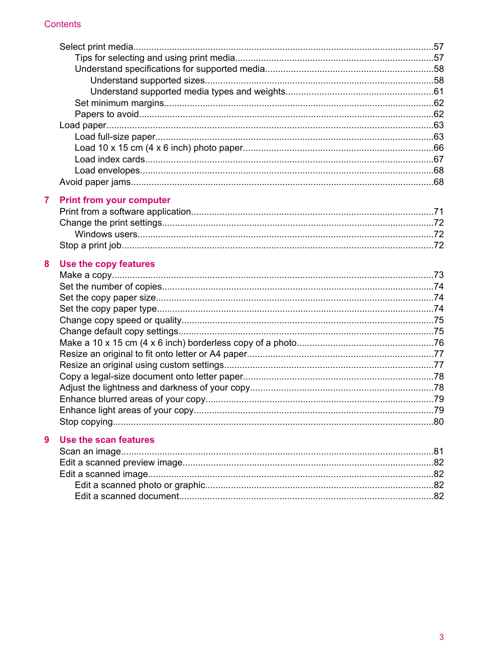 HP Officejet J5740 All-in-One Printer User Manual | Page 5 / 286