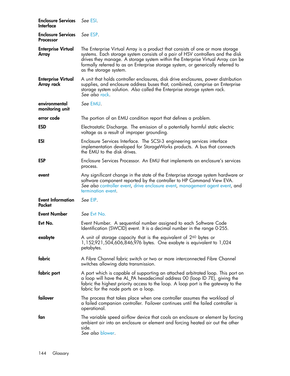 HP 3000 Enterprise Virtual Array User Manual | Page 144 / 161