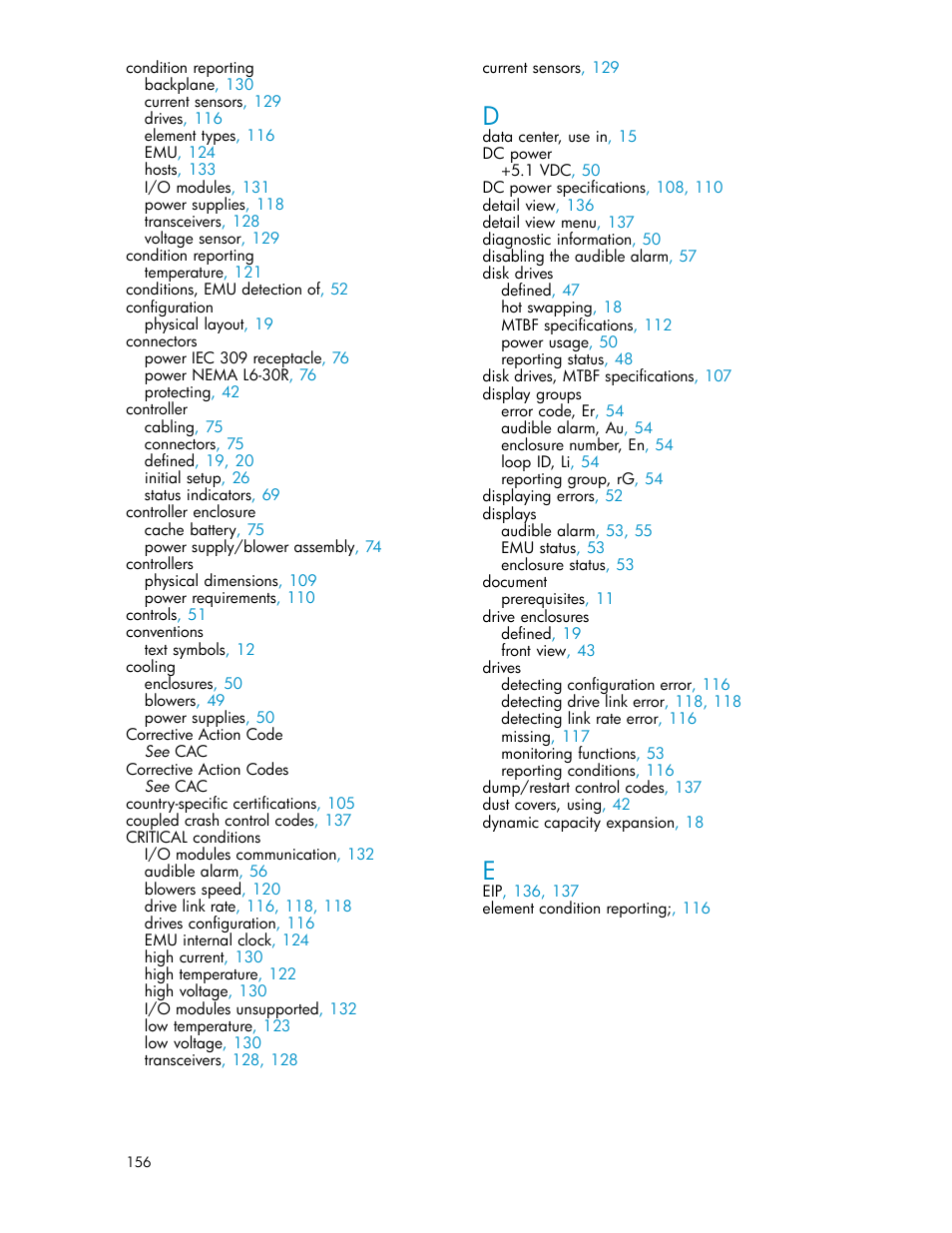 HP 3000 Enterprise Virtual Array User Manual | Page 156 / 161