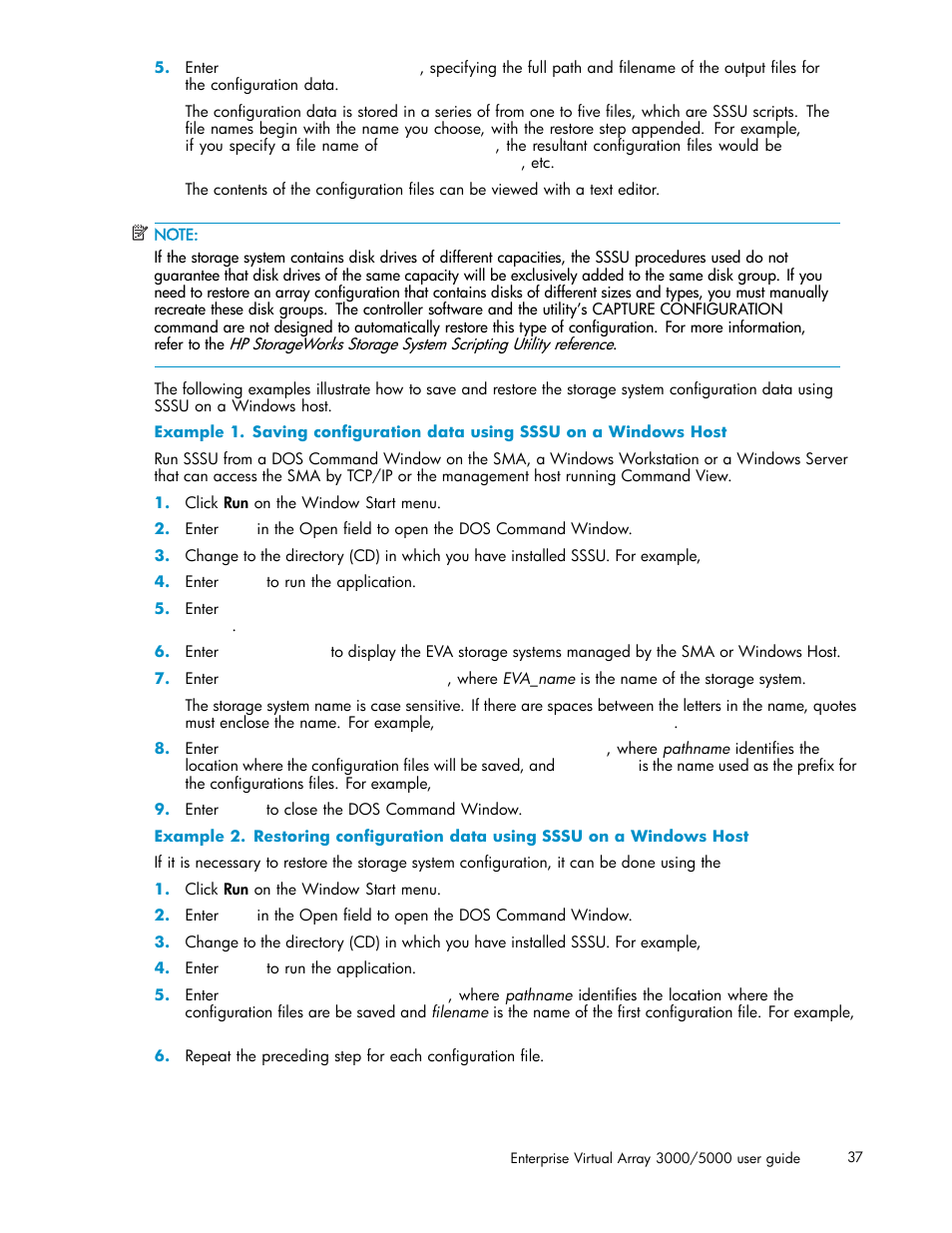 HP 3000 Enterprise Virtual Array User Manual | Page 37 / 161