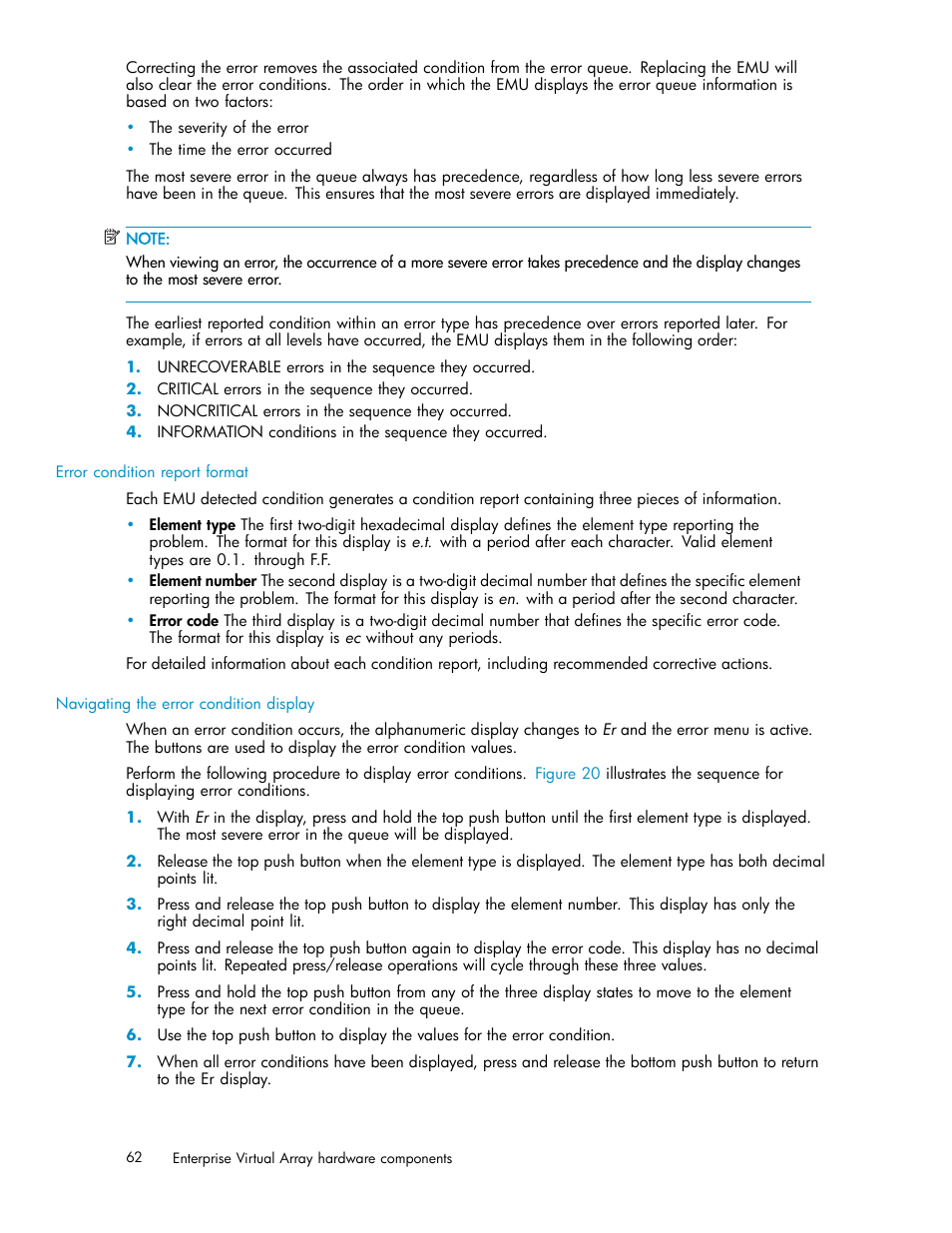 HP 3000 Enterprise Virtual Array User Manual | Page 62 / 161