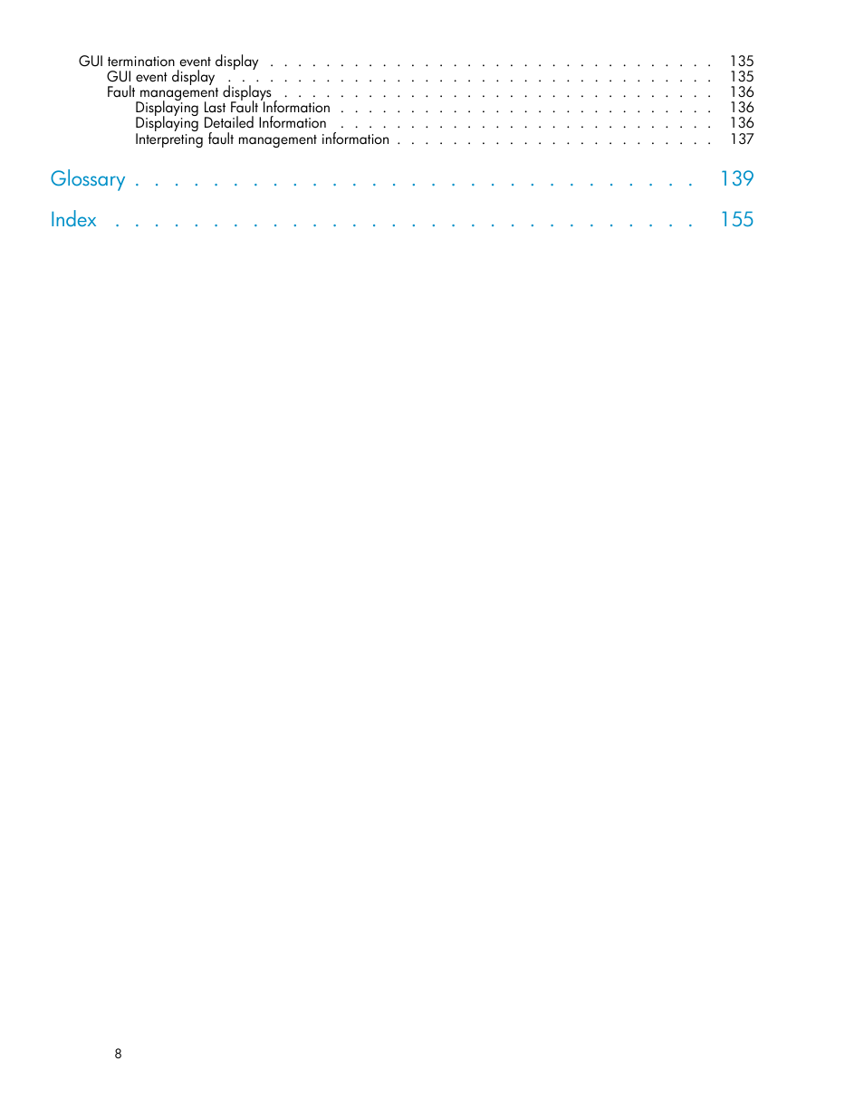 Glossary index | HP 3000 Enterprise Virtual Array User Manual | Page 8 / 161