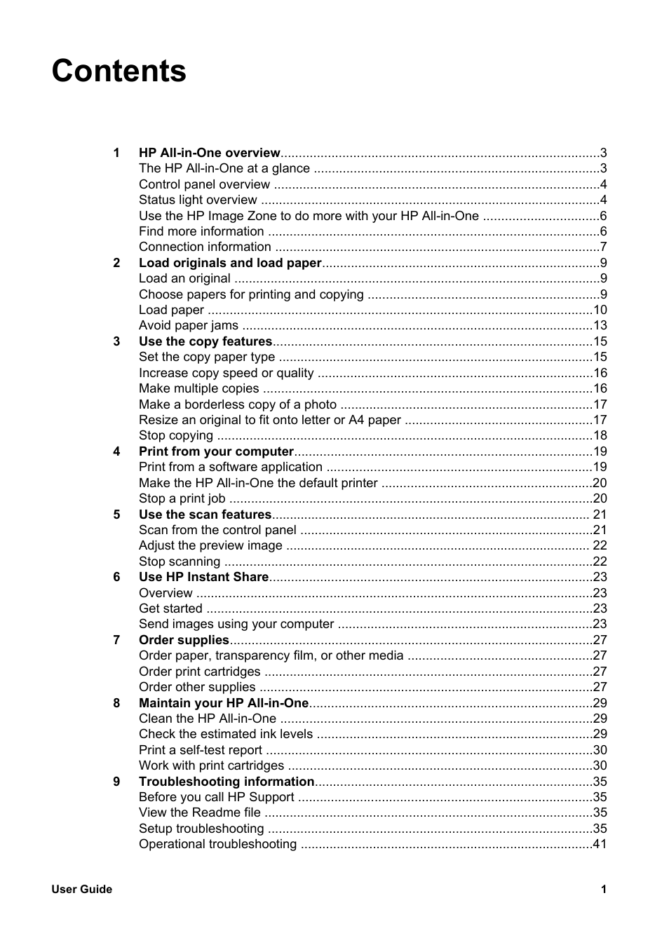HP PSC 1417 All-in-One Printer User Manual | Page 5 / 64