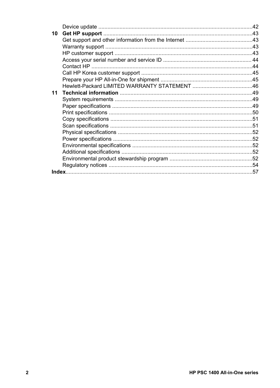 HP PSC 1417 All-in-One Printer User Manual | Page 6 / 64