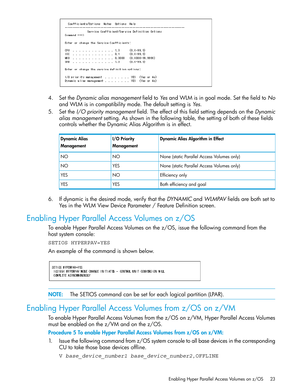 Enabling hyper parallel access volumes on z/os | HP XP P9500 Storage User Manual | Page 23 / 50