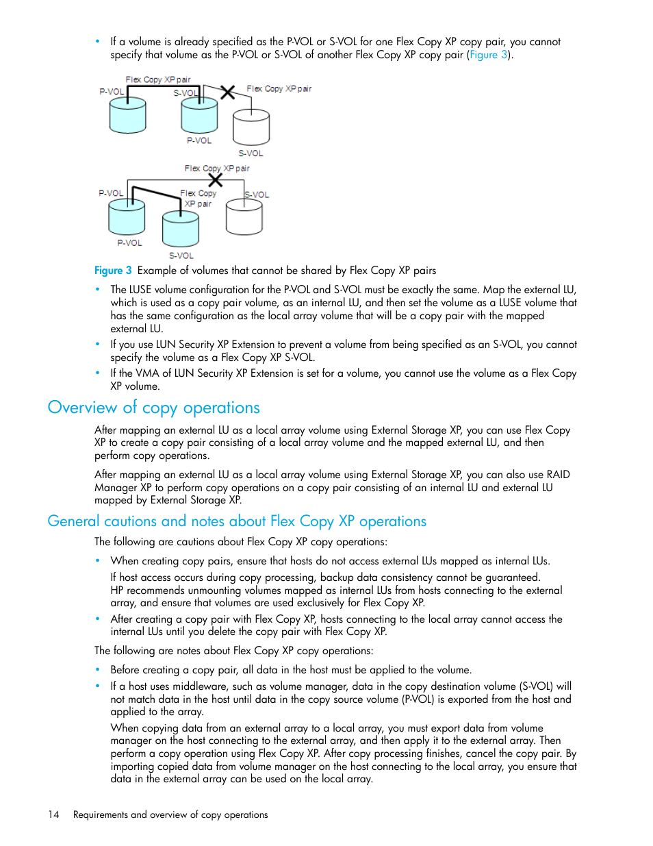 Overview of copy operations | HP StorageWorks XP Remote Web Console Software User Manual | Page 14 / 54