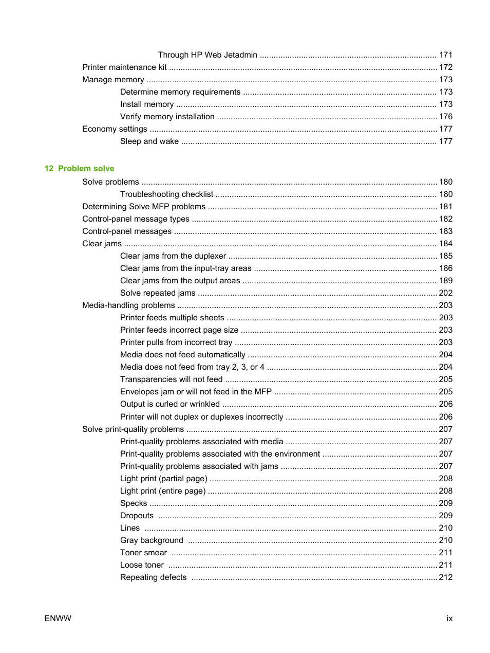 HP LaserJet M9059 Multifunction Printer series User Manual | Page 11 / 272