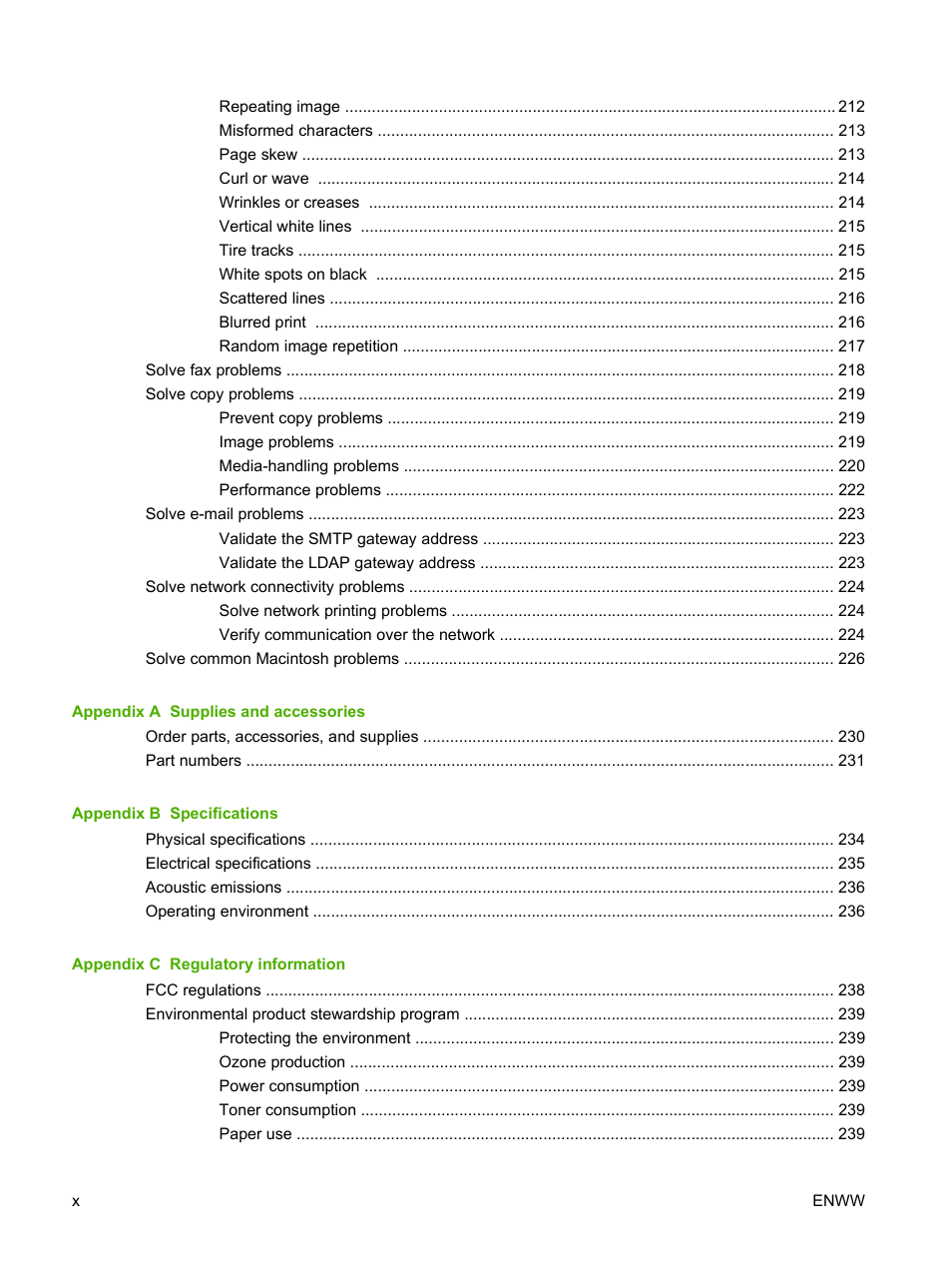 HP LaserJet M9059 Multifunction Printer series User Manual | Page 12 / 272