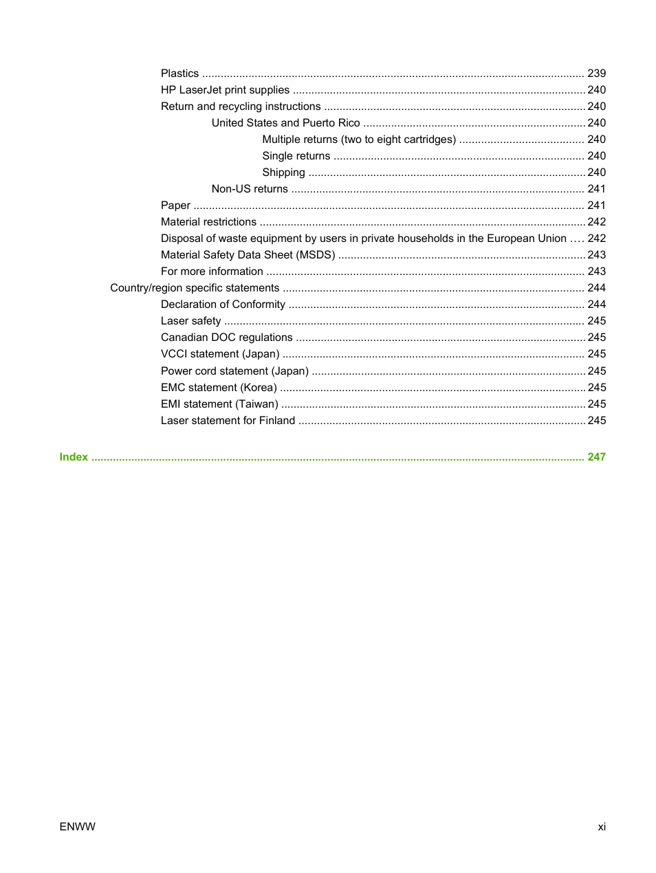 HP LaserJet M9059 Multifunction Printer series User Manual | Page 13 / 272