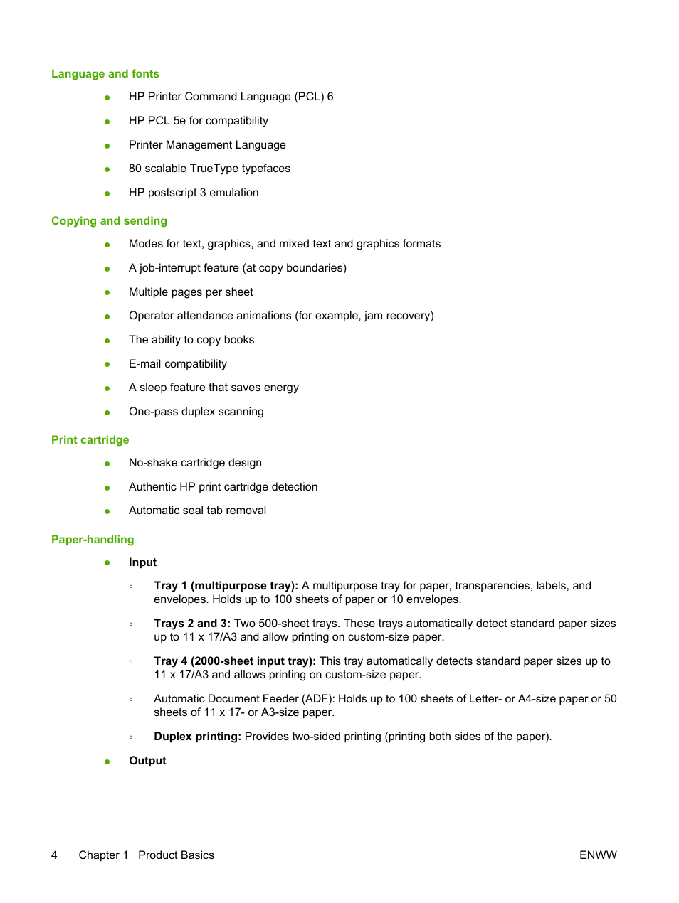 HP LaserJet M9059 Multifunction Printer series User Manual | Page 18 / 272