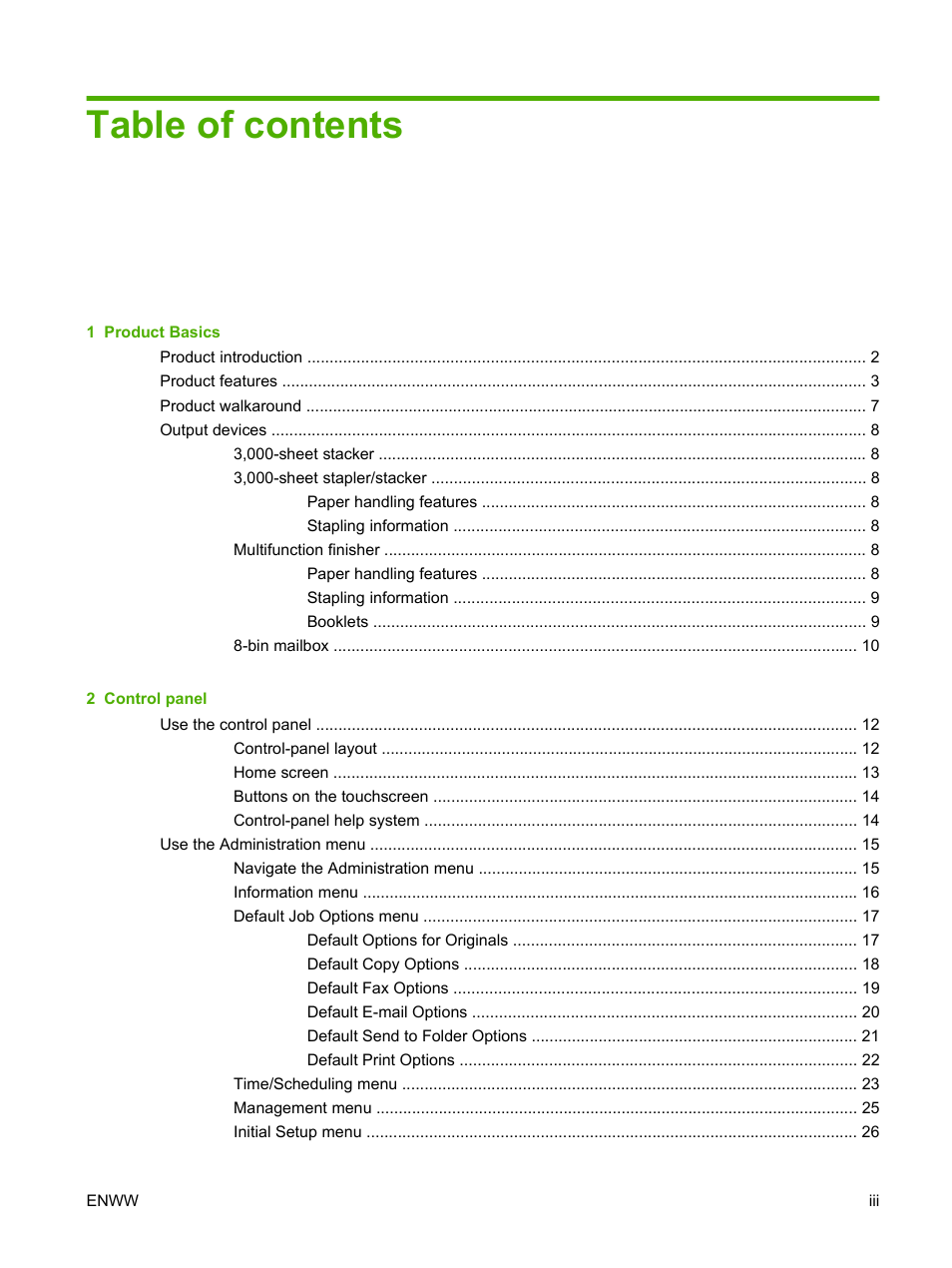 HP LaserJet M9059 Multifunction Printer series User Manual | Page 5 / 272