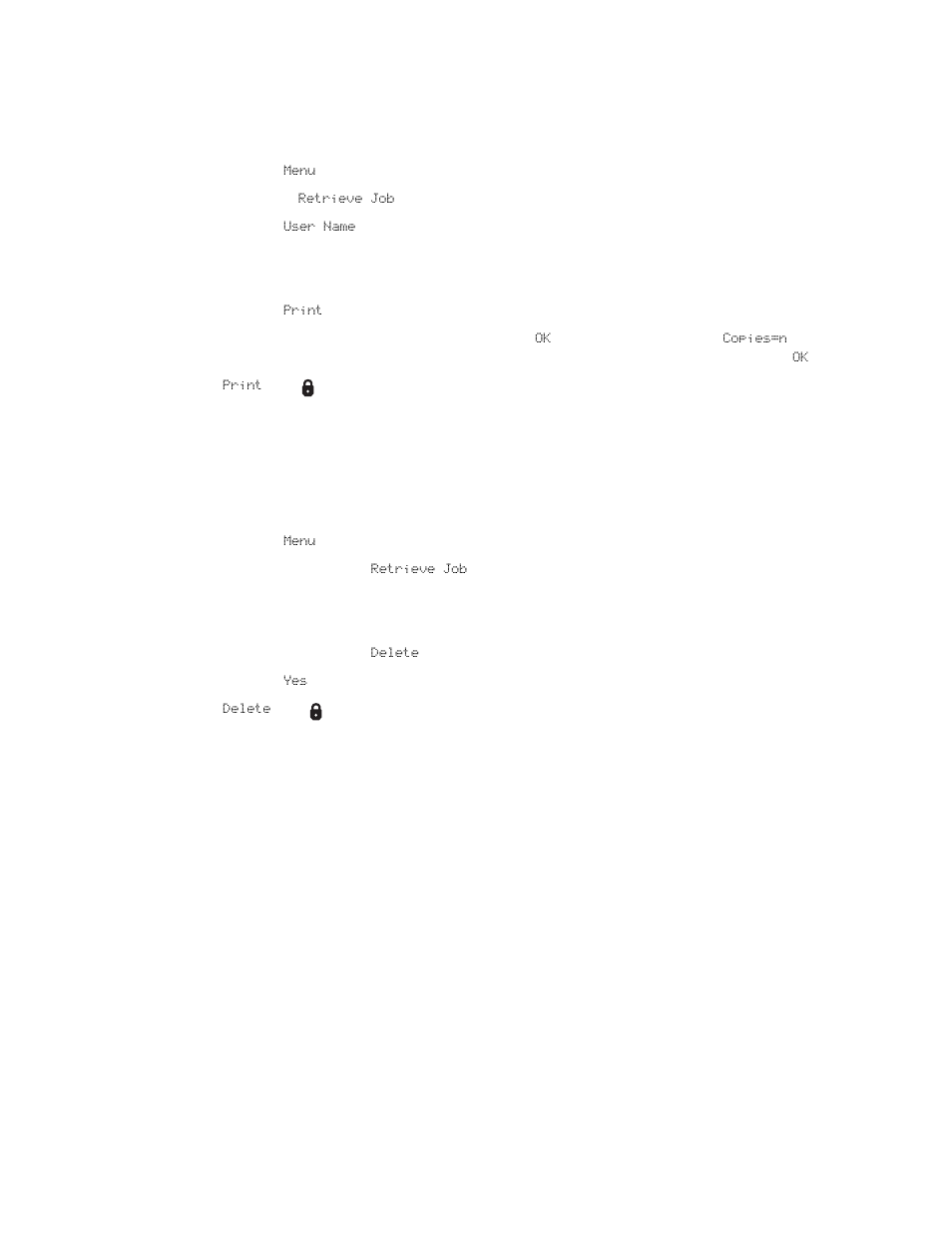 Printing a stored job, Deleting a stored job, Printing a stored job deleting a stored job | HP LaserJet 9040.9050 Multifunction Printer series User Manual | Page 73 / 260