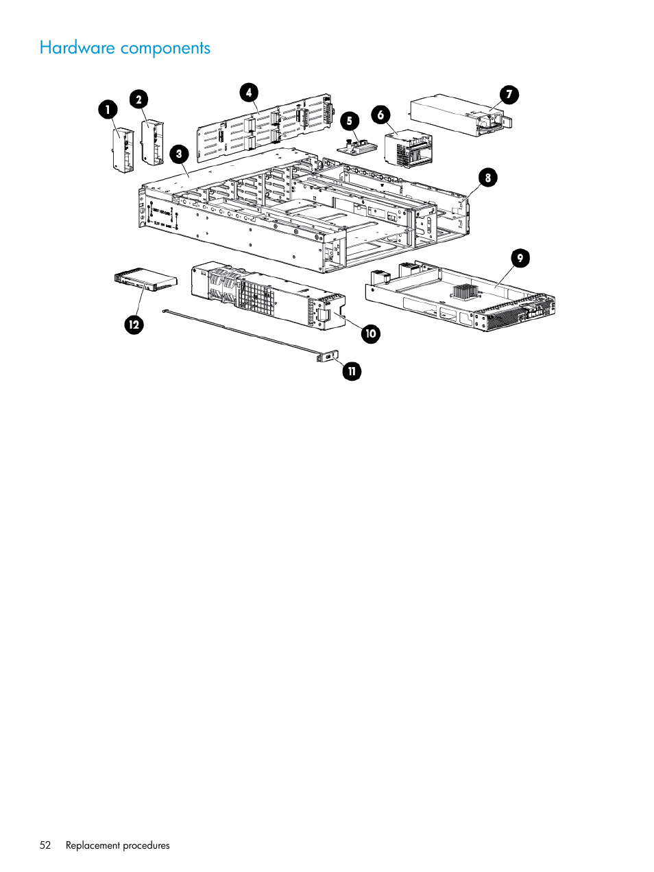 Hardware components | HP D3000 Disk Enclosures User Manual | Page 52 / 69