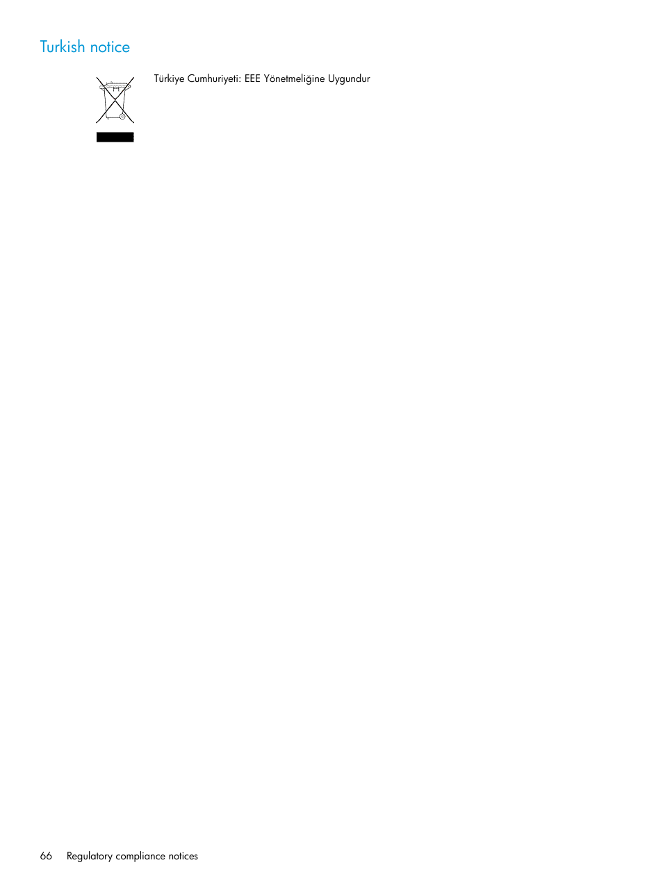 Turkish notice | HP D3000 Disk Enclosures User Manual | Page 66 / 69