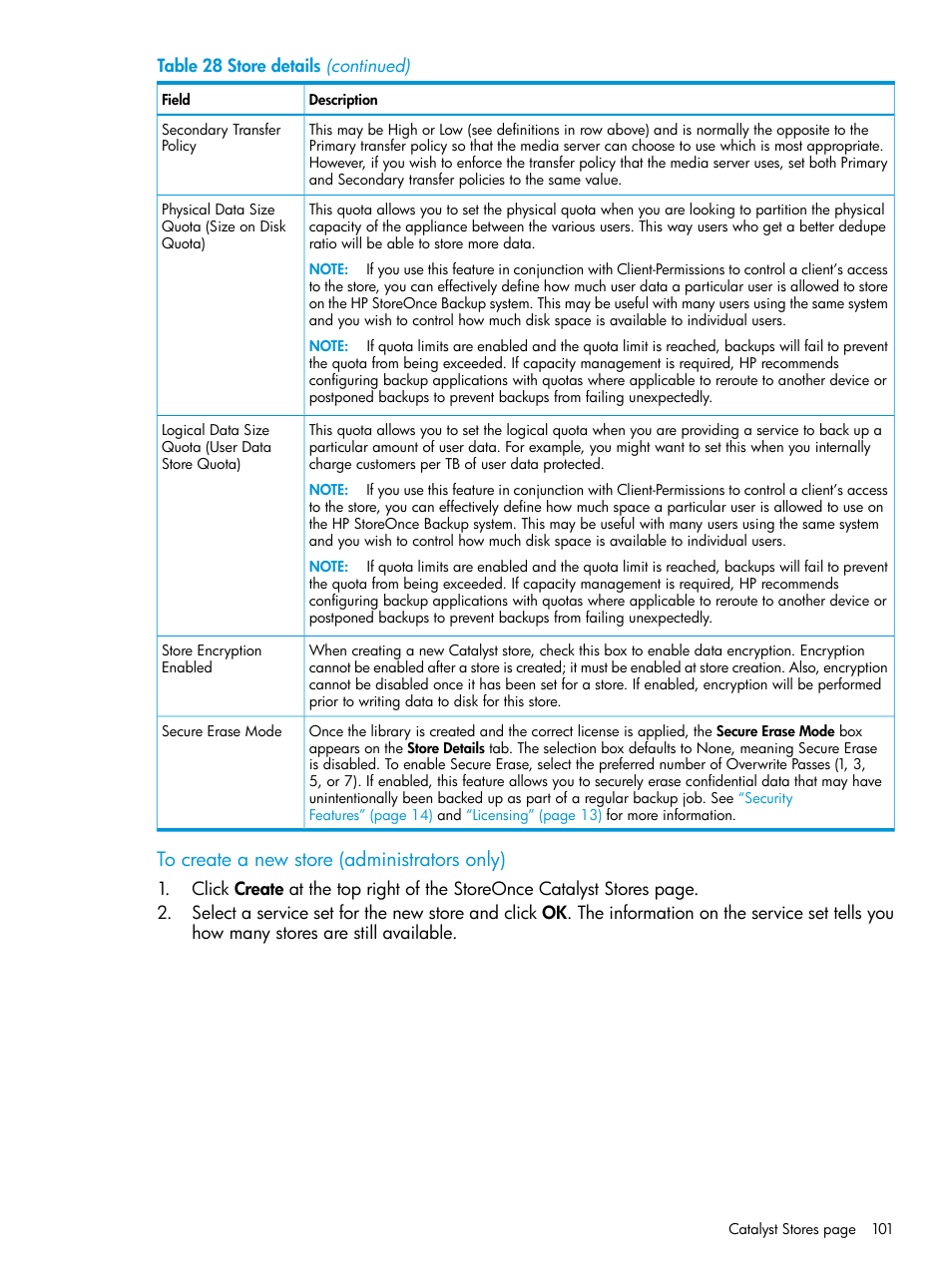 HP StoreOnce Backup User Manual | Page 101 / 220