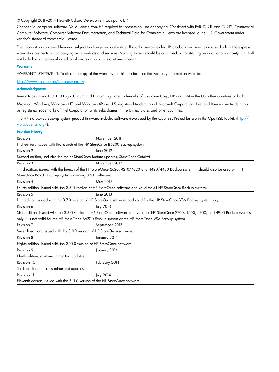HP StoreOnce Backup User Manual | Page 2 / 220