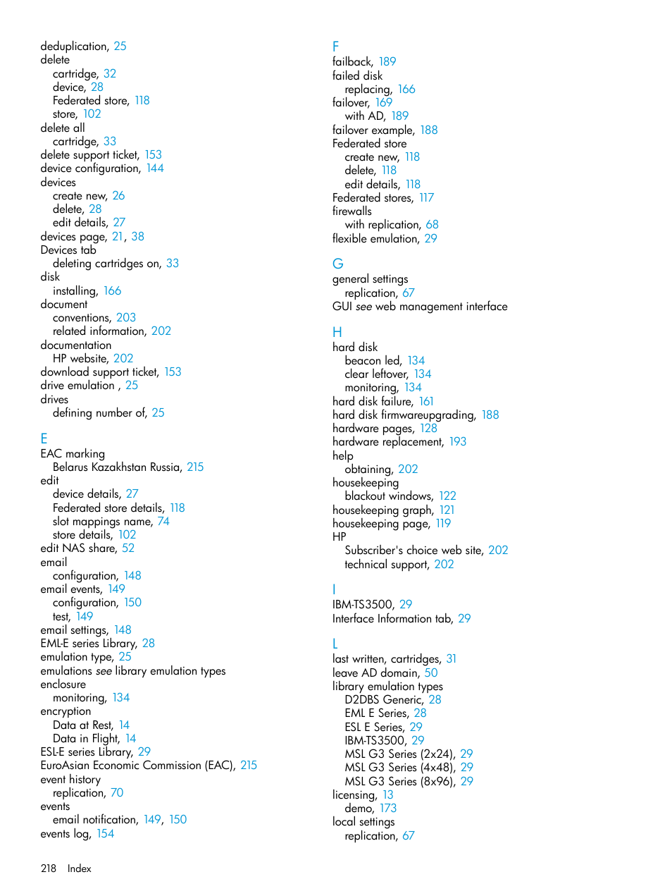 HP StoreOnce Backup User Manual | Page 218 / 220