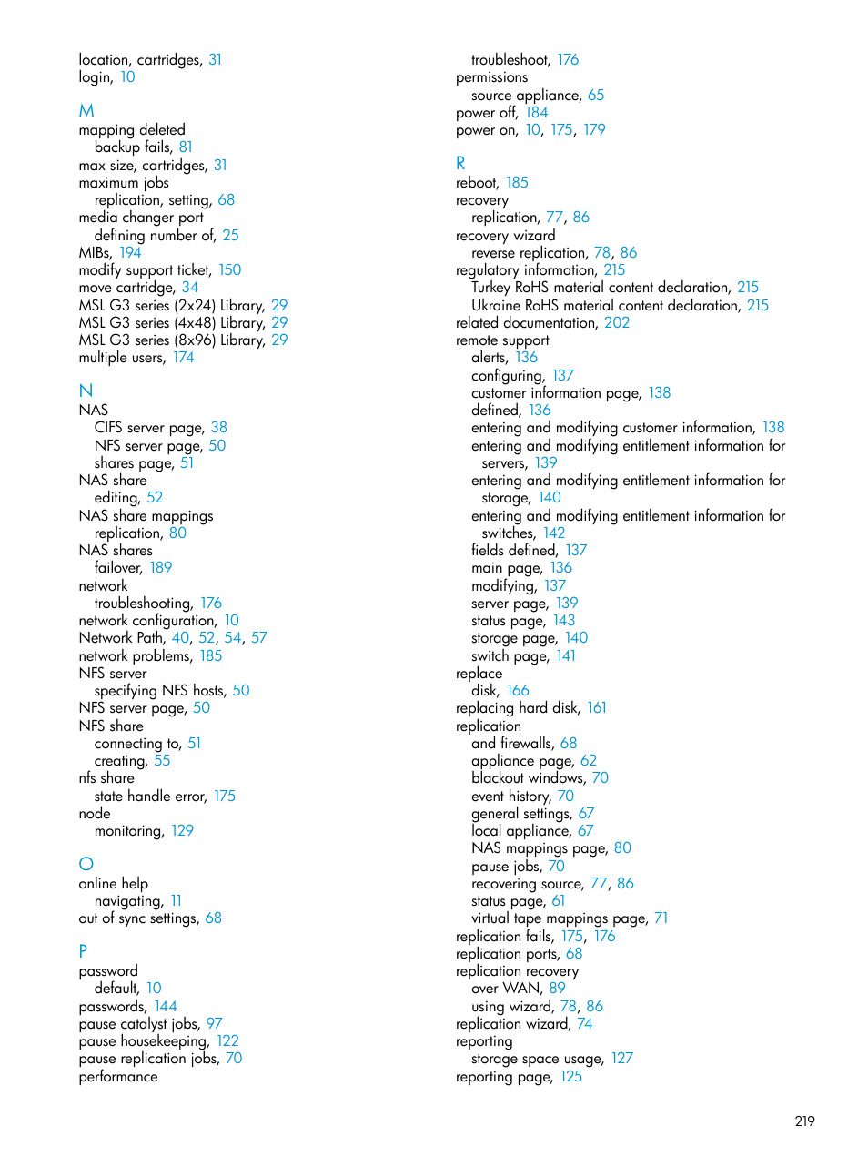 HP StoreOnce Backup User Manual | Page 219 / 220