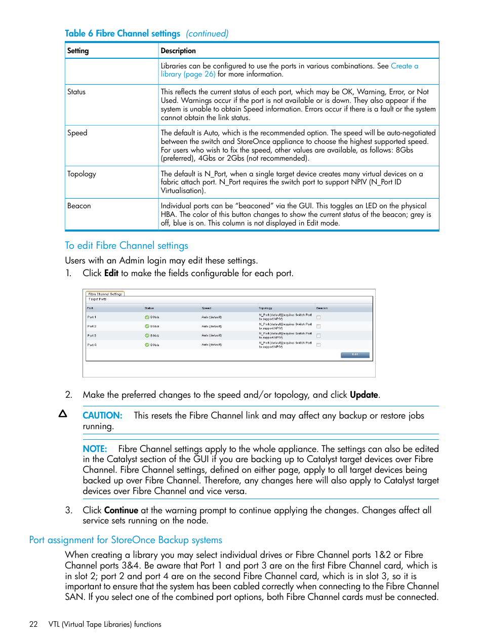 Port assignment for storeonce backup systems | HP StoreOnce Backup User Manual | Page 22 / 220