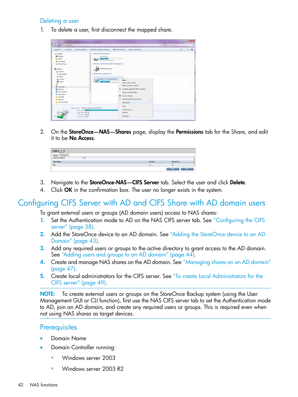 Prerequisites | HP StoreOnce Backup User Manual | Page 42 / 220