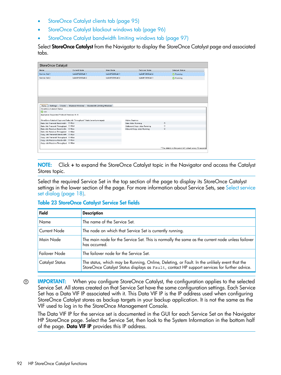 HP StoreOnce Backup User Manual | Page 92 / 220