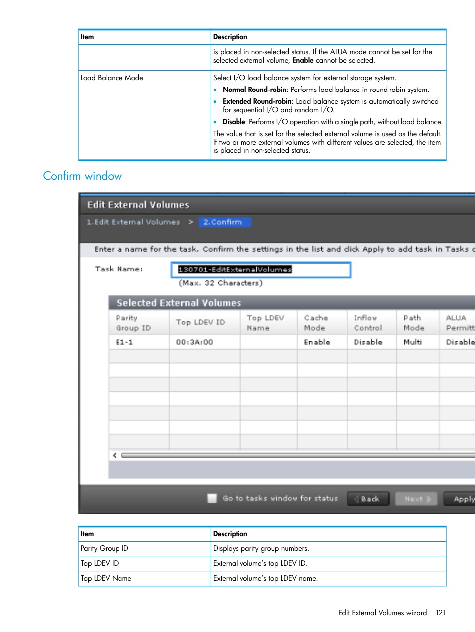 Confirm window | HP XP Racks User Manual | Page 121 / 152