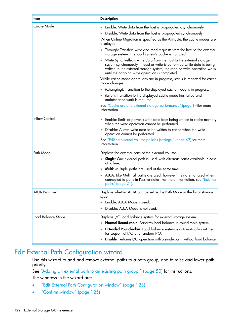 Edit external path configuration wizard | HP XP Racks User Manual | Page 122 / 152