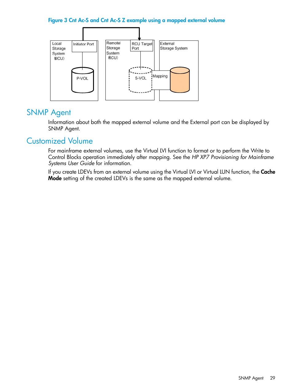 Snmp agent, Customized volume, Snmp agent customized volume | HP XP Racks User Manual | Page 29 / 152