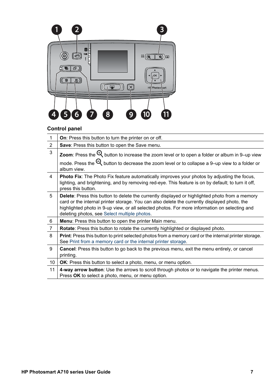 HP Photosmart A717 Compact Photo Printer User Manual | Page 10 / 80