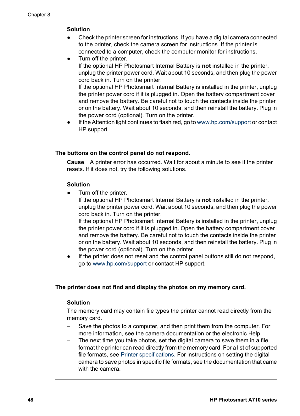 HP Photosmart A717 Compact Photo Printer User Manual | Page 51 / 80