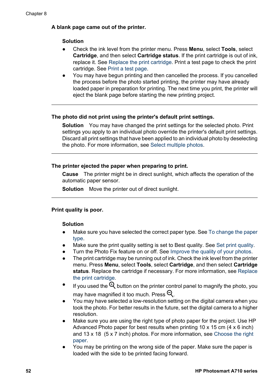 HP Photosmart A717 Compact Photo Printer User Manual | Page 55 / 80