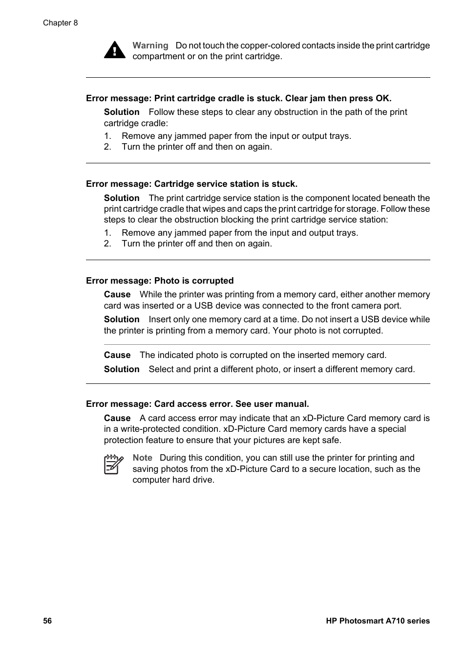 HP Photosmart A717 Compact Photo Printer User Manual | Page 59 / 80