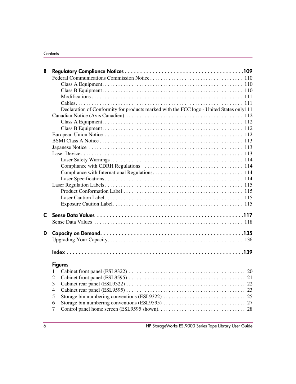 HP StorageWorks ESL9000 Tape Library User Manual | Page 6 / 142