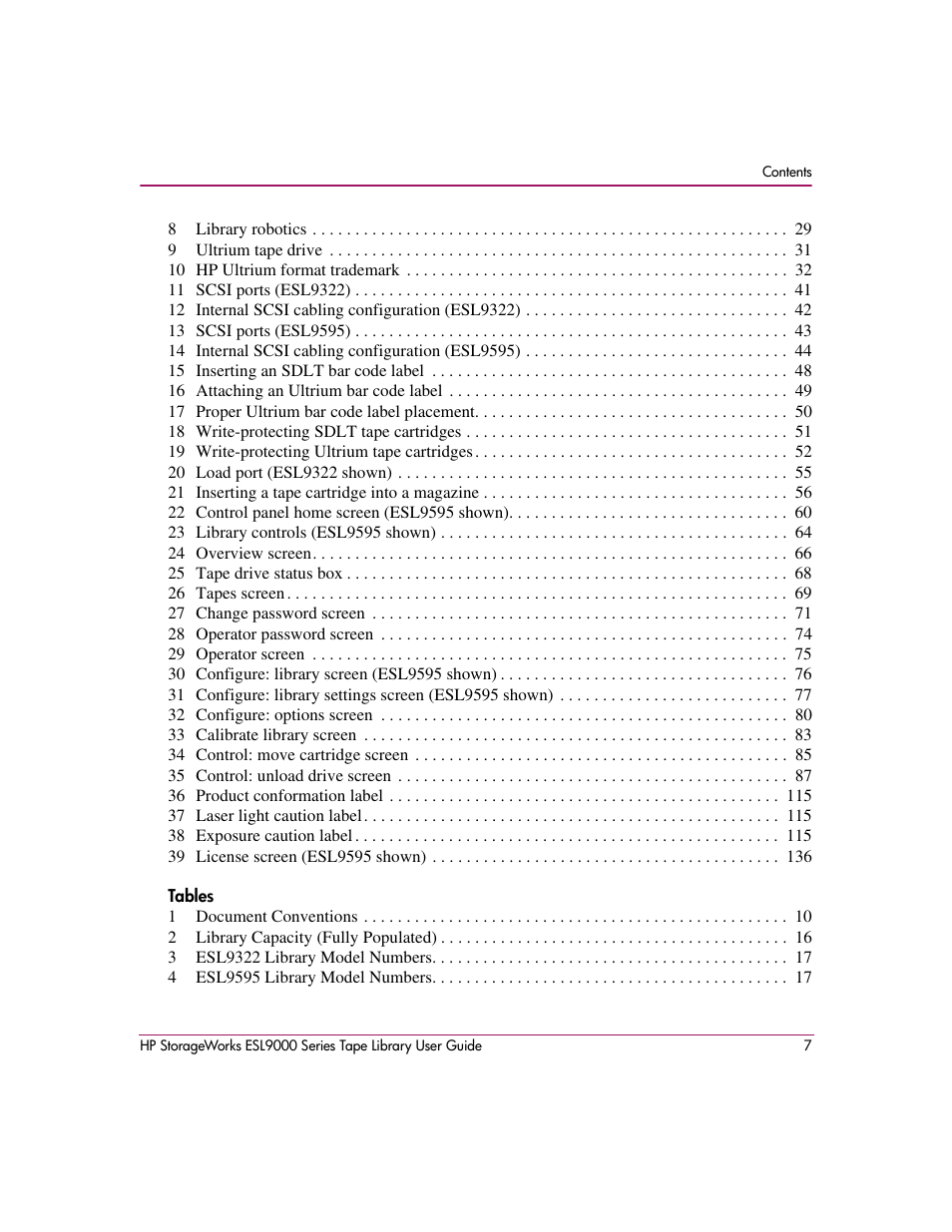 HP StorageWorks ESL9000 Tape Library User Manual | Page 7 / 142