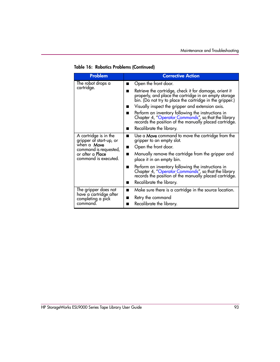 HP StorageWorks ESL9000 Tape Library User Manual | Page 93 / 142