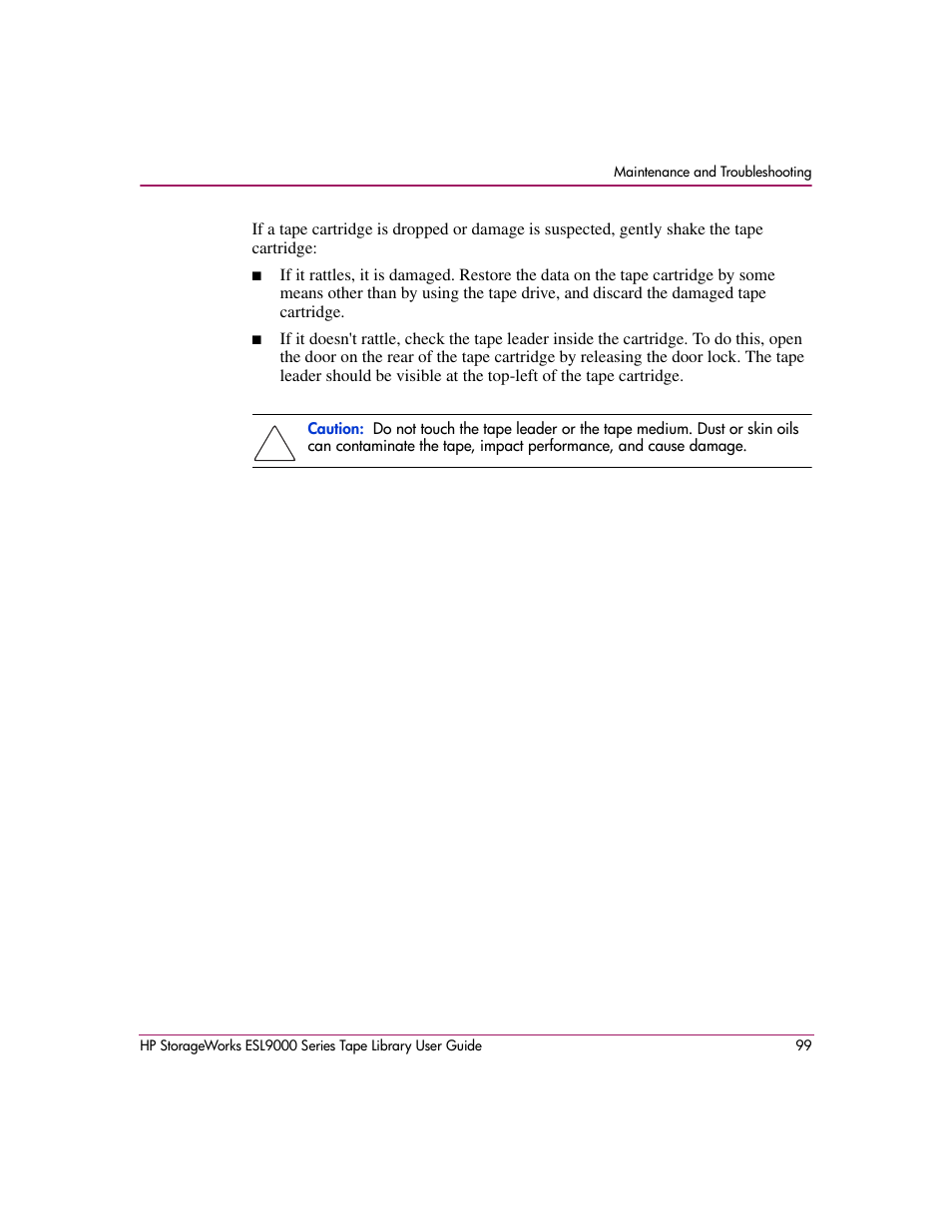 HP StorageWorks ESL9000 Tape Library User Manual | Page 99 / 142